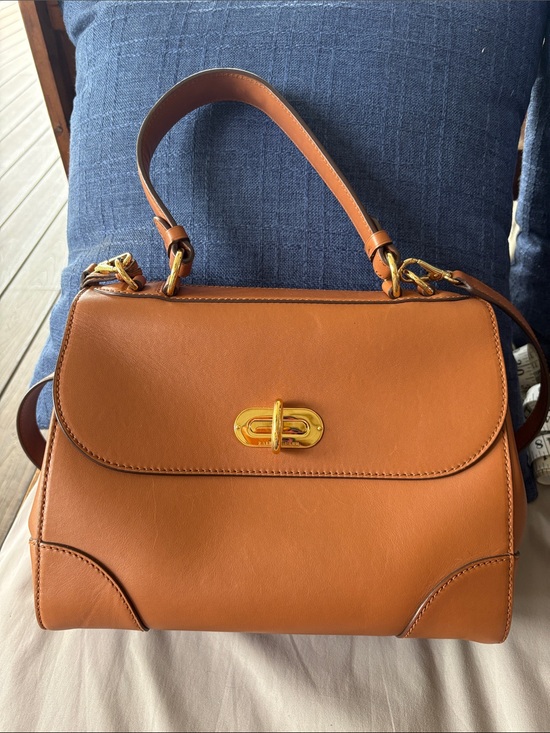 Ralph Lauren Handbags - Ralph Lauren Tiffen Calfskin Leather Top-Handle/Shoulder Convertible Adjustable